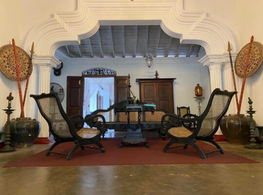 well-cultivated land with Walawwa-style house for sale in Nittambuwa