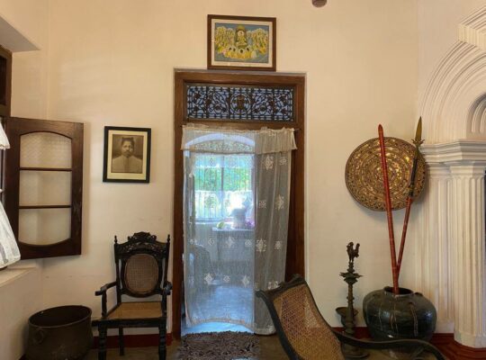 well-cultivated land with Walawwa-style house for sale in Nittambuwa